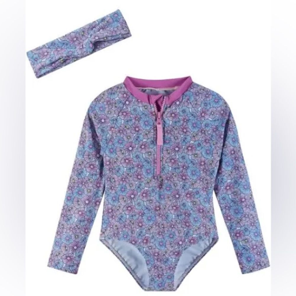 Andy & Evan Daisy Rash Guard Set 0/3M - Picture 5 of 6